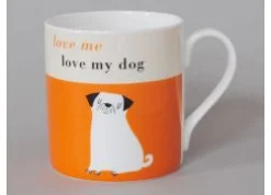 Repeat Repeat Happiness Pup Orange Mug