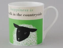 Repeat Repeat Happiness Sheep Green Mug