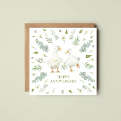 West Country Designs 'Happy Anniversary' Ducks Greetings Card