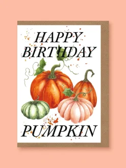 Studio Frewb. Happy Birthday Pumpkin Greetings Card