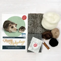 The Crafty Kit Co. Happy Hedgehogs Needle Felting Kit