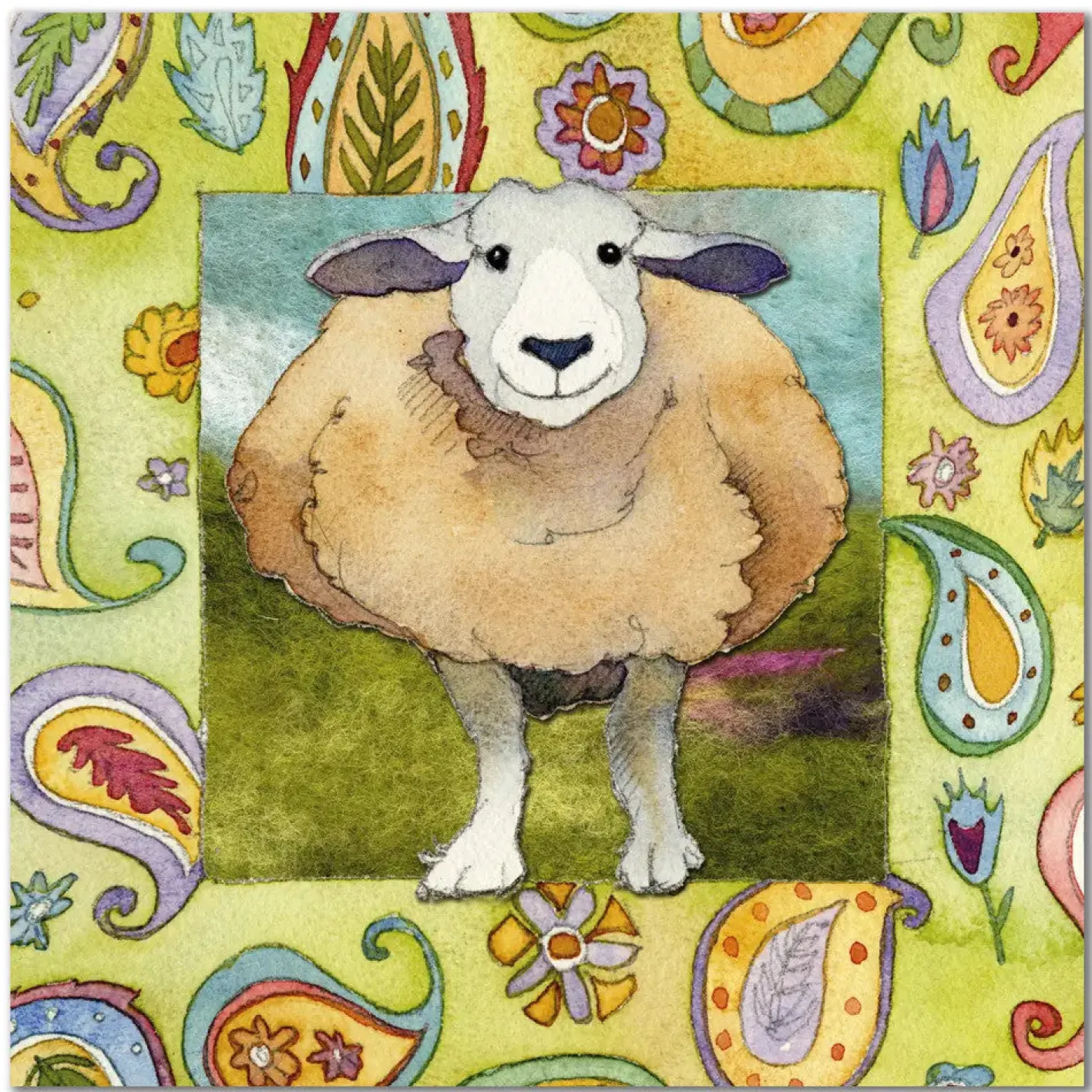 Emma Ball Happy Sheep Greetings Card