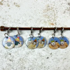 Emma Ball Happy Sheep Set of 6 Crochet Markers in a Pocket Tin