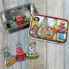 Emma Ball Hats Set of 6 Crochet Markers in a Pocket Tin