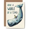 Bewilderbeest Have a Whale of a Time Greetings Card