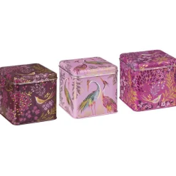 Sara Miller London Haveli Garden Set of 3 Square Caddies