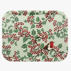 Emma Bridgewater Hawthorn Berries & Robin Rectangular Birch Tray