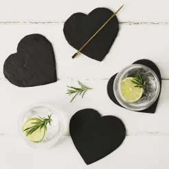 Selbrae Heart Slate Coasters- Set of 4