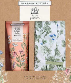 Heathcote & Ivory Heathcote & Ivory In The Garden Gardening Gloves and Hand Cream Set