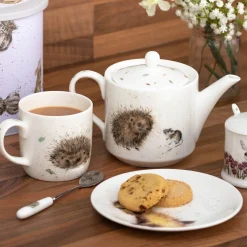 Wrendale Designs Hedgehog & Mice Fine Bone China Teapot