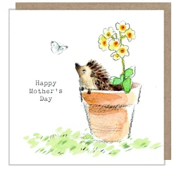 Paper Shed Design Hedgehog in a Flower Pot Mother's Day Greetings Card