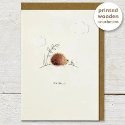 Ginger Betty Hello Hedgehog Greeting Card
