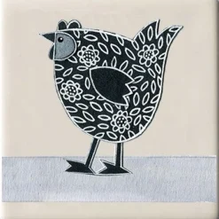 Moorland Pottery Hen Flowery Coaster by