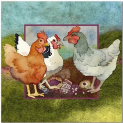 Emma Ball Hens  Greetings Card