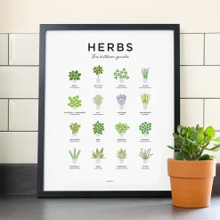 Everlong Print Co. Herbs Guide Print - Framed
