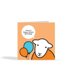 The Herdy Company Herdy Birthday Card - Orange