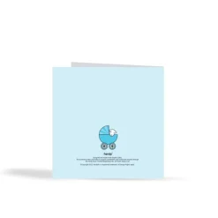 The Herdy Company Herdy Hello Baby Card - Blue
