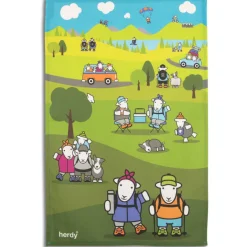 The Herdy Company Herdy Joe & Flo Tea Towel