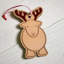 The Herdy Company Herdy Reindeer Wooden Christmas Decoration