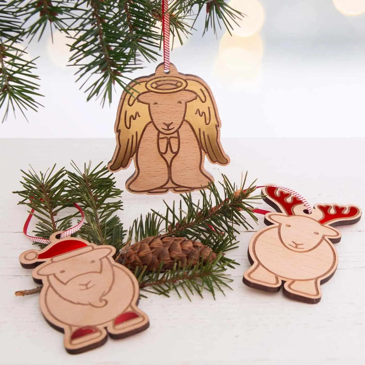 The Herdy Company Herdy Reindeer Wooden Christmas Decoration