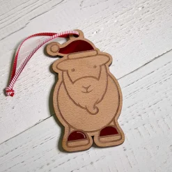 The Herdy Company Herdy Santa Wooden Christmas Decoration