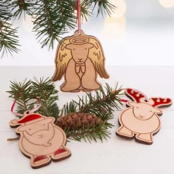 The Herdy Company Herdy Santa Wooden Christmas Decoration