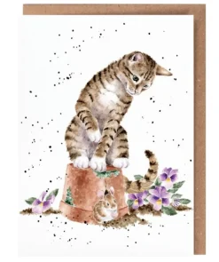 Wrendale Designs 'Hide and Squeak' Cat and Mouse Greetings Card