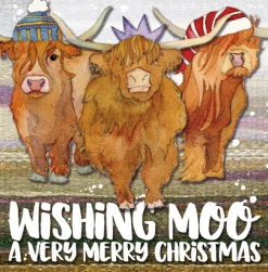 Emma Ball Highland Coos Pack of 6 Christmas Cards