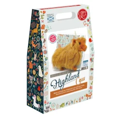 The Crafty Kit Co. Highland Cow Needle Felting Craft Kit