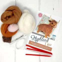The Crafty Kit Co. Highland Cow Needle Felting Craft Kit