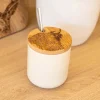 Selbrae Highland Cow Oak & Ceramic Jar & Spoon Set Dish