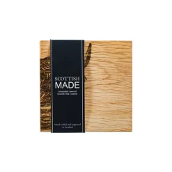 Selbrae Highland Cow Oak Coasters - Set of 2