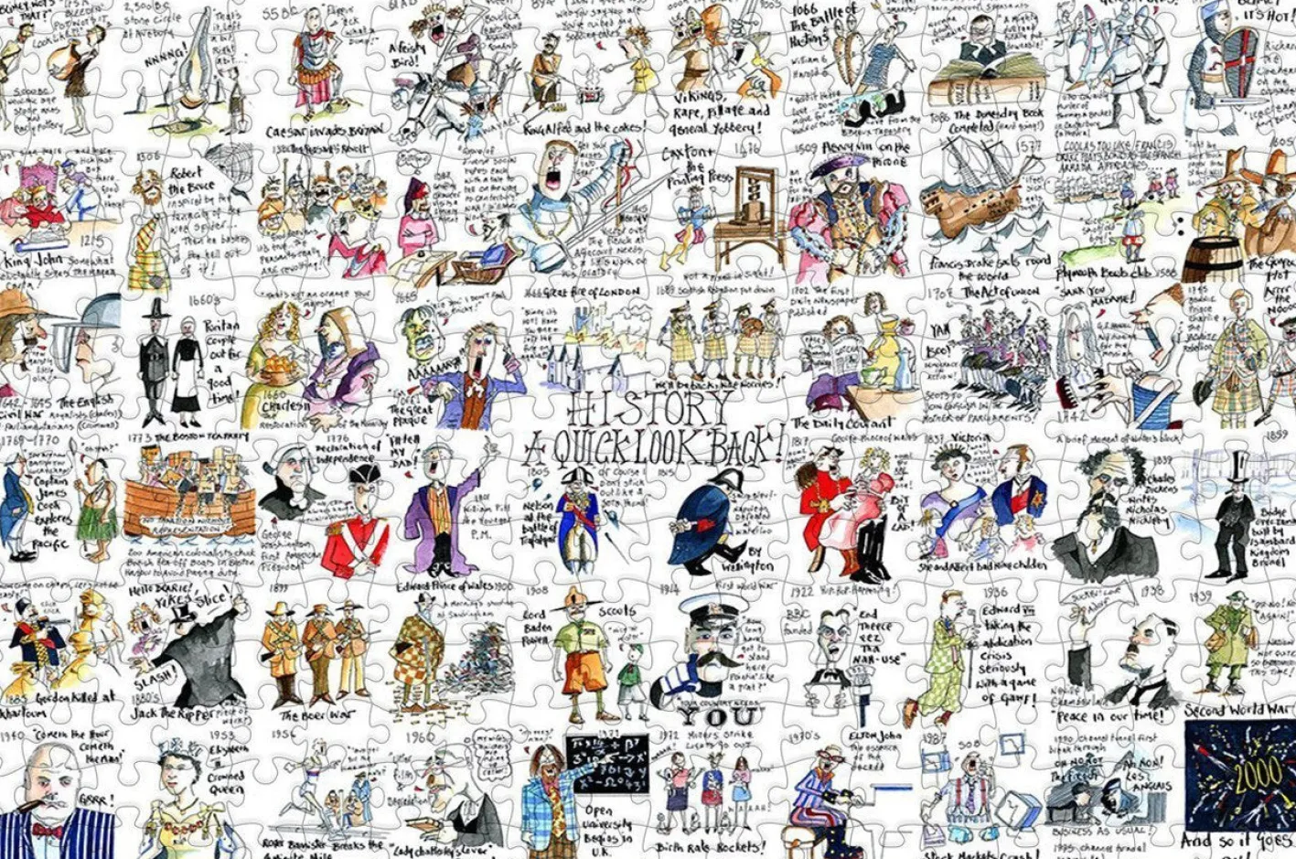 All Jigsaw Puzzles History 300 Piece Wooden Jigsaw Puzzle