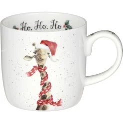 Wrendale Designs 'Ho Ho Ho' Giraffe Small Bone China Mug (11oz)