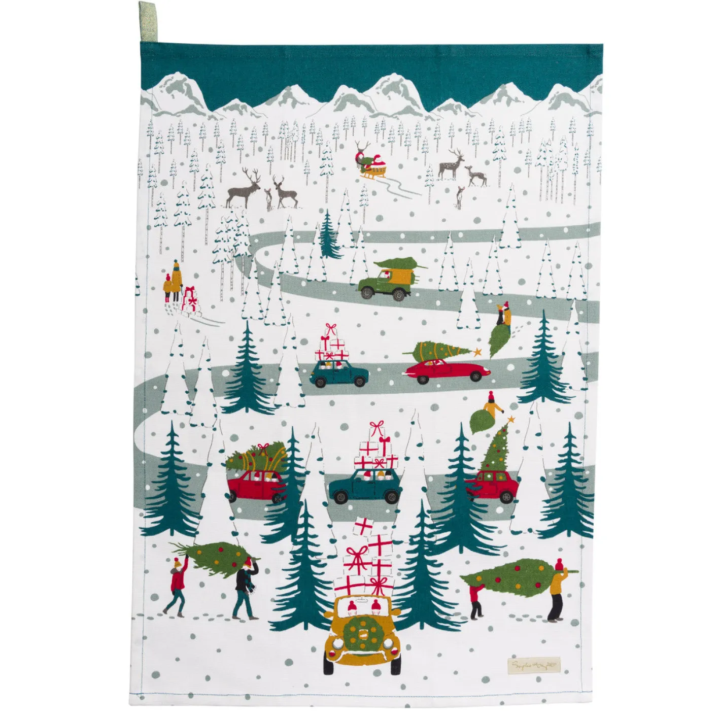 Sophie Allport Home for Christmas Set of 2 Tea Towels