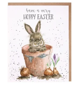 Wrendale Designs 'Hoppy Easter' Rabbit Greetings Card