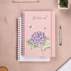 Wrendale Designs 'Hydrangea Bee' Large Spiral Bound Journal