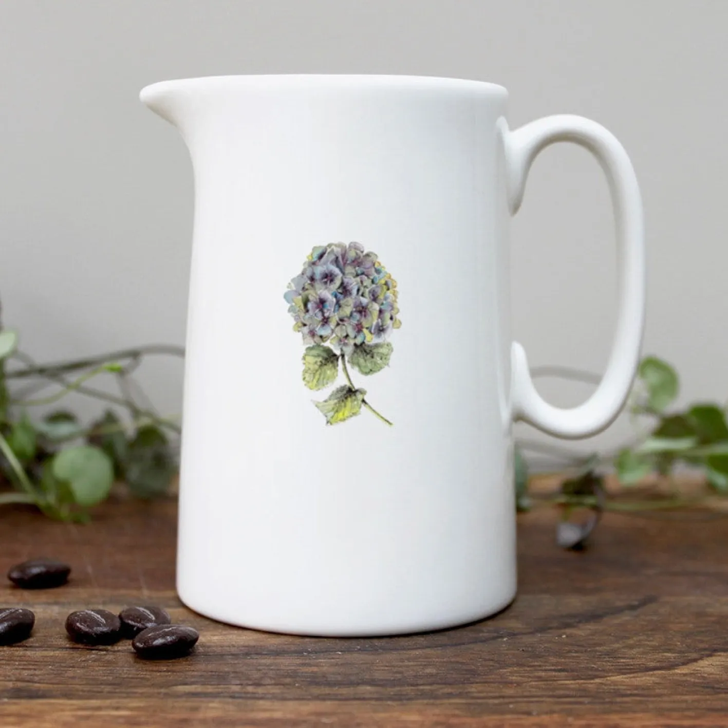 Toasted Crumpet Hydrangea Bone China Half Pint Jug