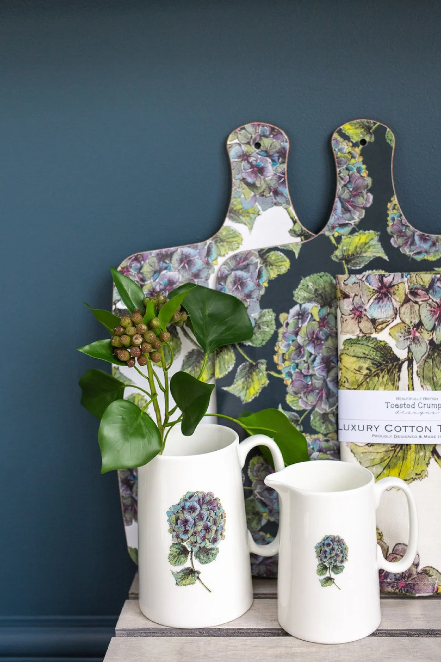 Toasted Crumpet Hydrangea Bone China Half Pint Jug