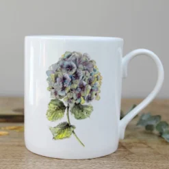 Toasted Crumpet Hydrangea Bone China Mug