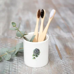 Toasted Crumpet Hydrangea Bone China Pot