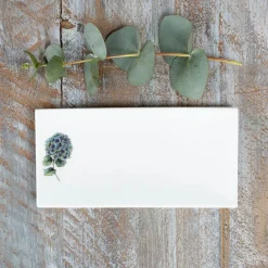 Toasted Crumpet Hydrangea Bone China Rectangular Soap Dish