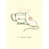 Two Bad Mice I Love Tea Greetings Card