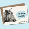 Bewilderbeest I'm Lactose Intolerant Greetings Card