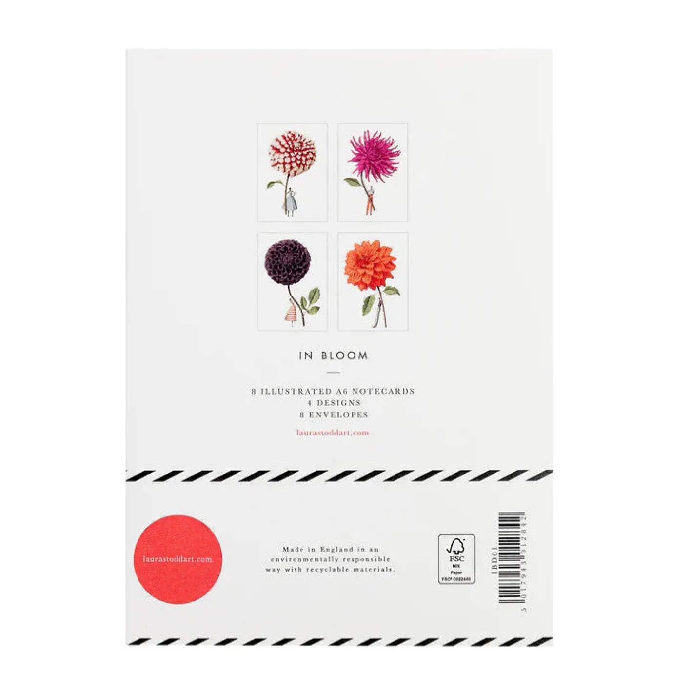 Laura Stoddart In Bloom Dahlia Notecards Set