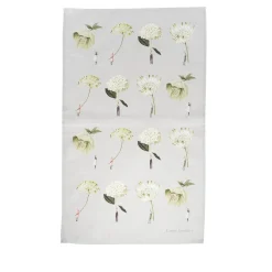 Laura Stoddart In Bloom Green Flowers Tea Towel