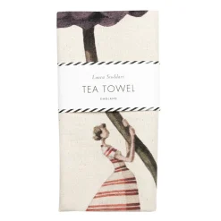 Laura Stoddart In Bloom Single Purple Dahlia Tea Towel