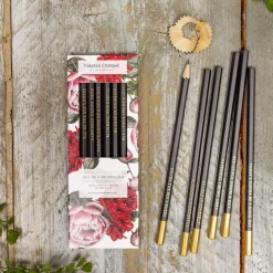 Toasted Crumpet In Full Bloom Set of 6 Pencils