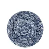 Burleigh Ink Blue Hibiscus Dinner Plate 10 1/2 in