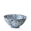 Burleigh Ink Blue Hibiscus Large Footed Bowl